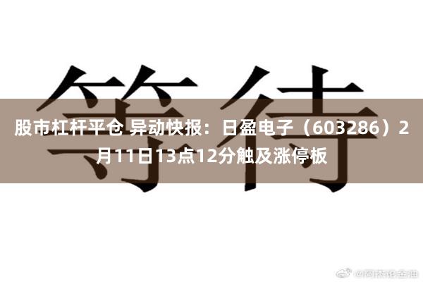 股市杠杆平仓 异动快报：日盈电子（603286）2月11日13点12分触及涨停板