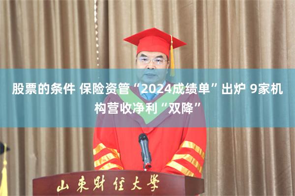 股票的条件 保险资管“2024成绩单”出炉 9家机构营收净利“双降”